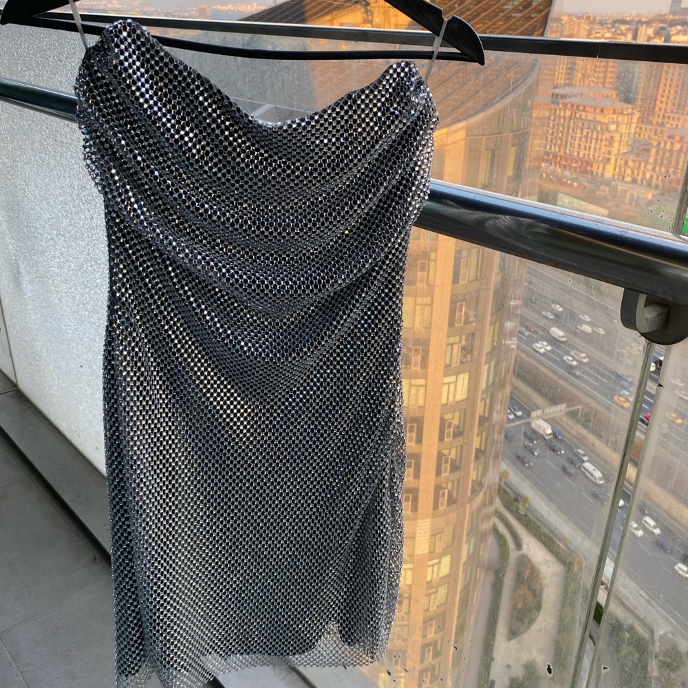 Zara rhinestone mini dress